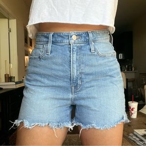 Madewell curve love high rise denim shorts